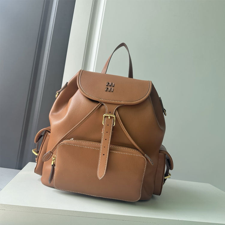 m缪家新款双肩包学院风复古背包日韩包包ins网红同款男女休闲帆布