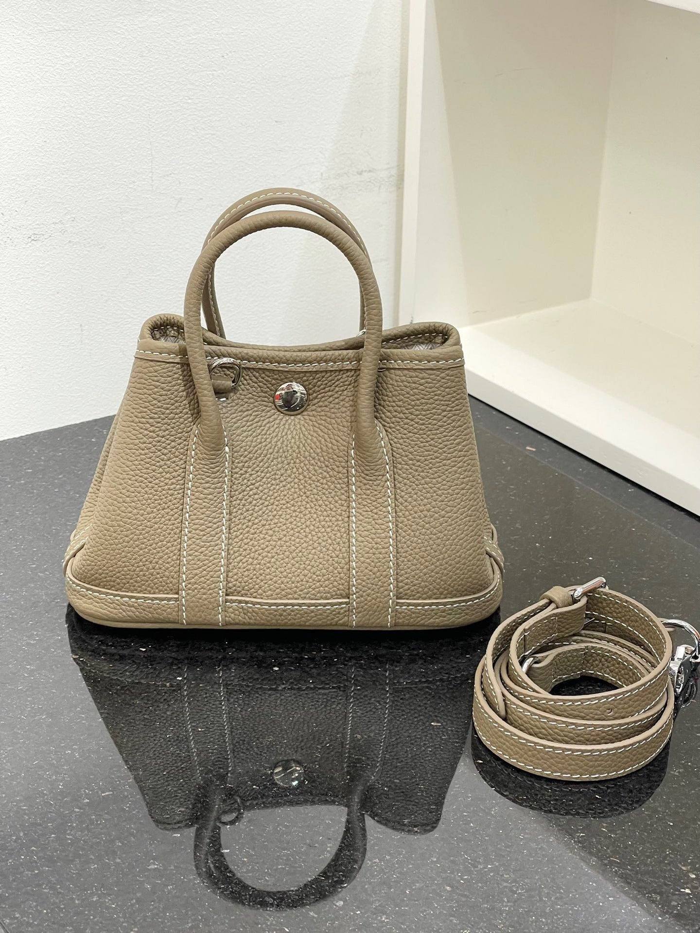 2024年新款潮迷你花园包小包包女真皮头层牛皮荔枝纹斜挎包手提包