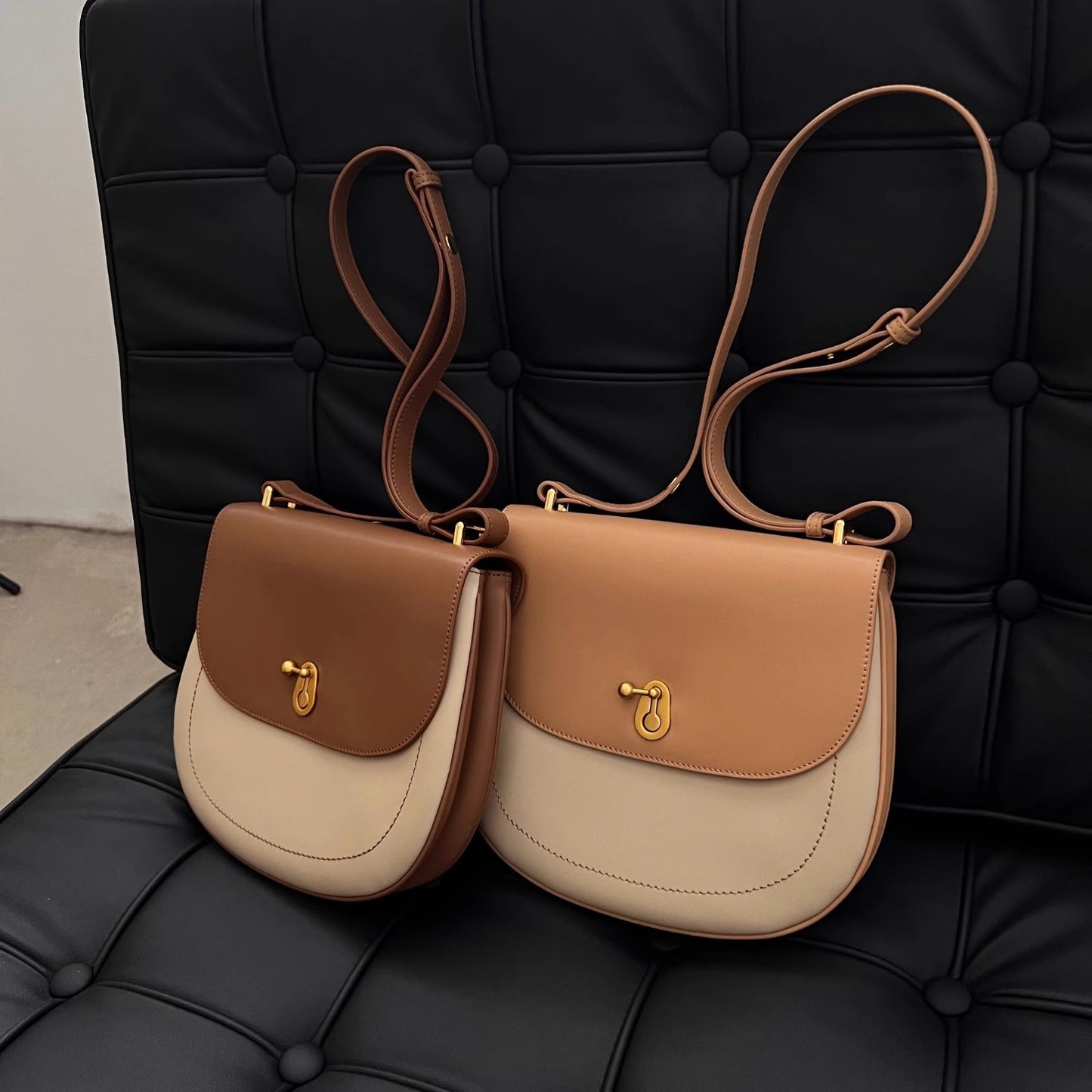 网红包包女2024时尚复古半圆马鞍包小众高级感质感单肩斜挎包代发