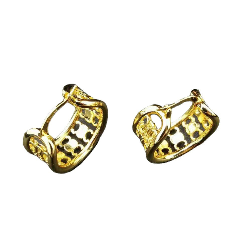 赛家新款凯旋门耳圈欧美手环复古vintage中古圈圈凯旋门耳环手镯