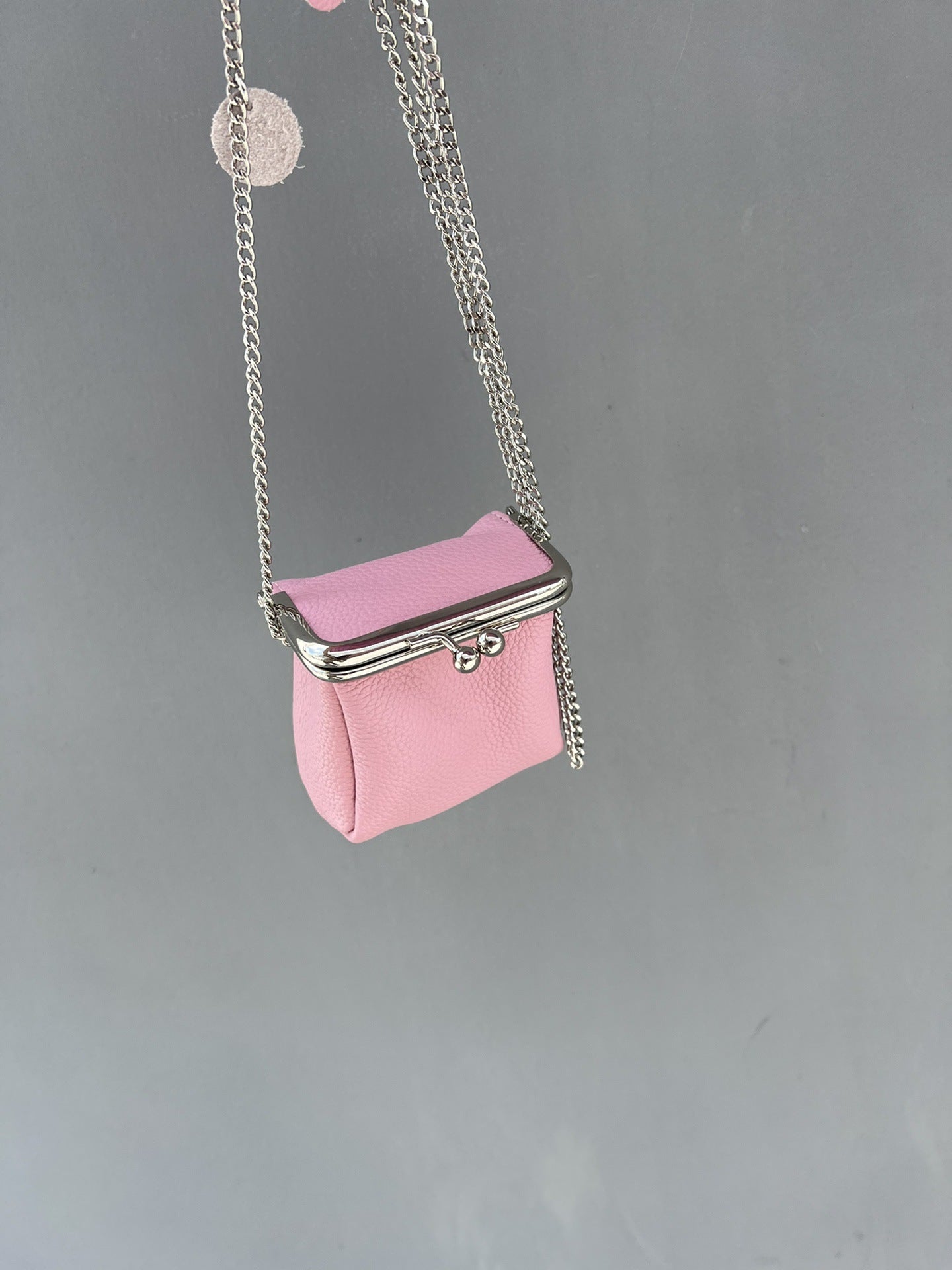 新款真皮迷你口红包ins风头层皮多功能口红盒便捷零钱硬币收纳包