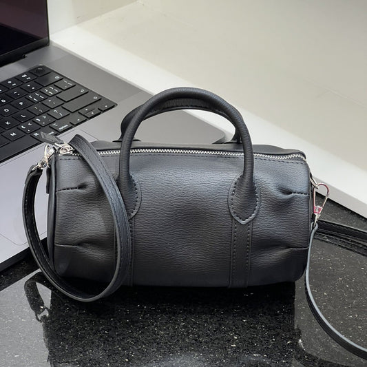 2024新款头层牛皮枕头包时尚手拎包百搭高级感单肩斜挎包包女