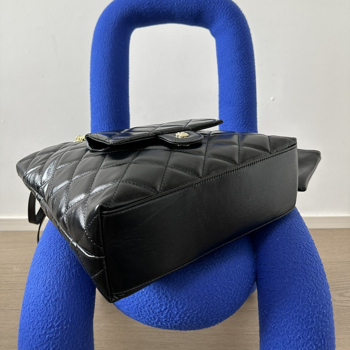 2023新款中古款小香风大容量竖款托特购物袋真皮单肩包包女