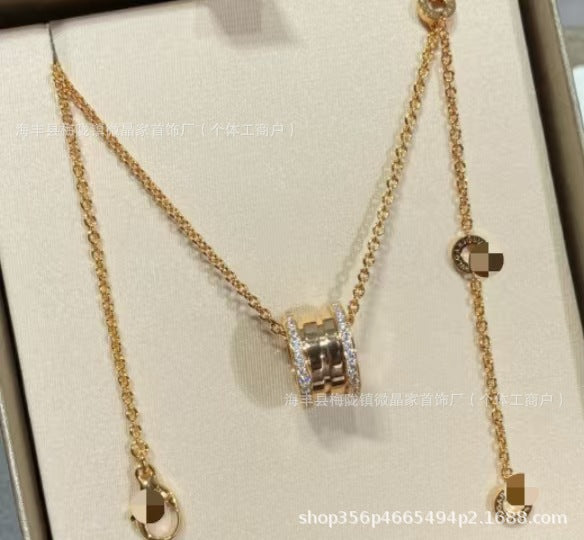 Bv高版本宝家小红人铆钉项链新款慈善款经典黑白陶瓷项链CNC精工