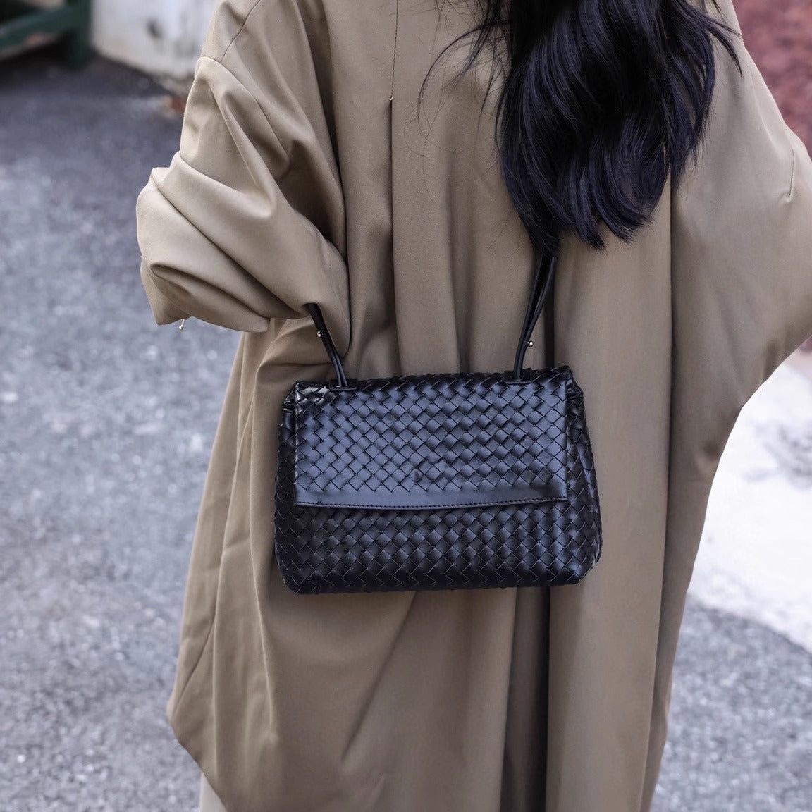 高级气质手工编织全真牛皮女包大容量单肩腋下包包外贸亚马逊批发