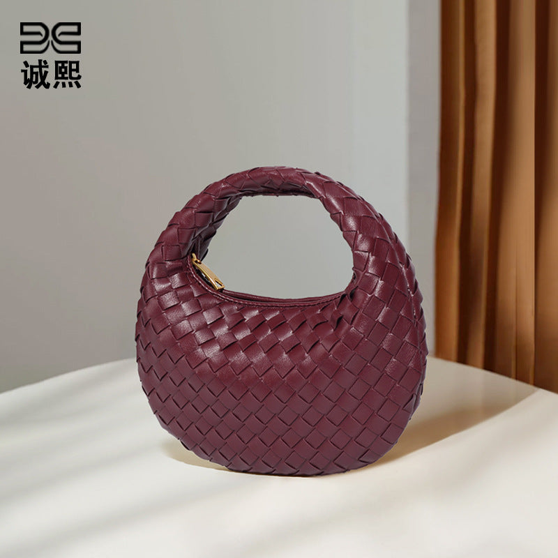 夏季流行迷你可爱饺子包定制马卡龙编织小包斜挎时尚百搭单肩女包