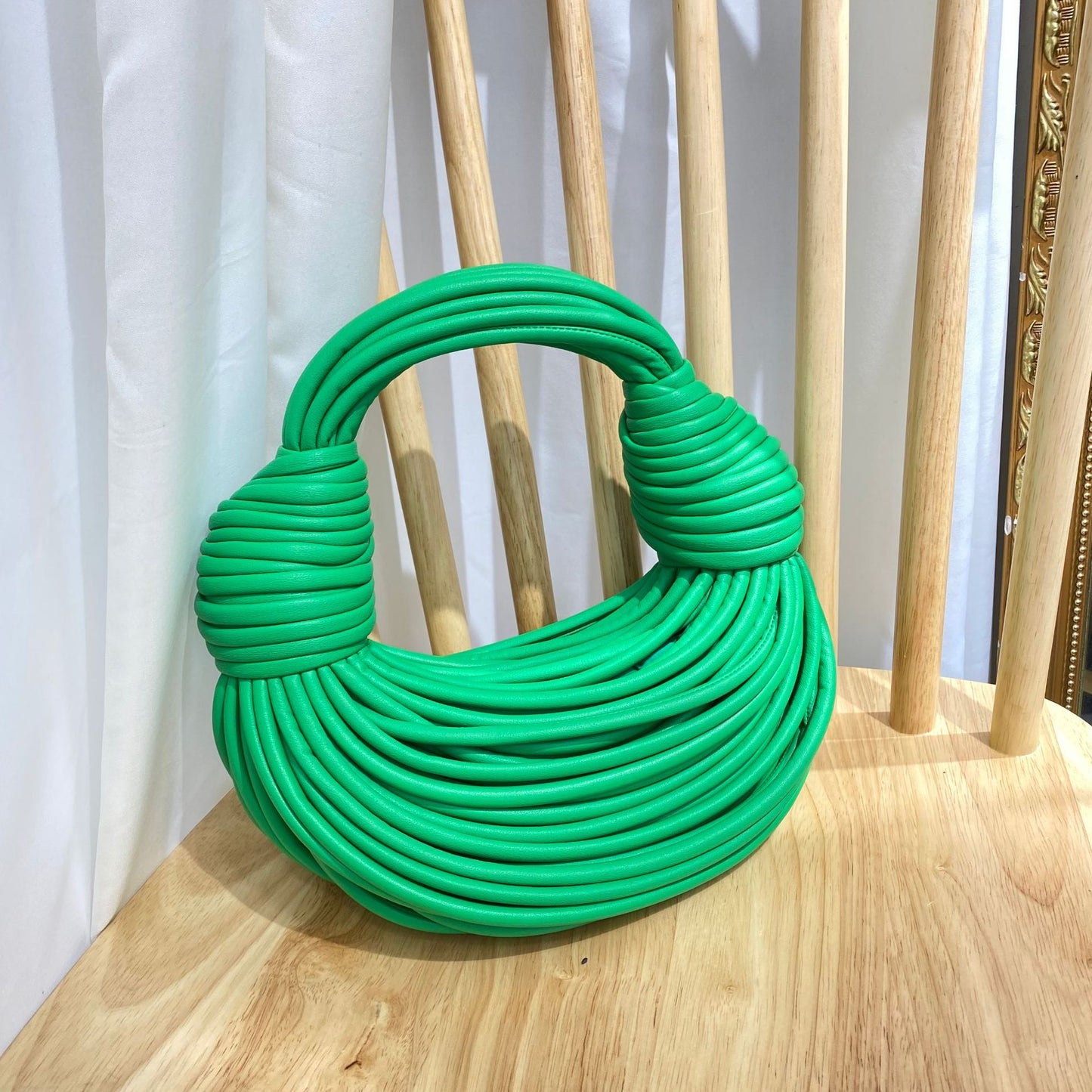 面条包手工编织绳结包小众设计打结拉面包面条包饺子云朵手提手拎