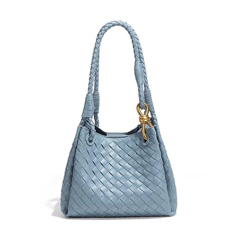 个性复古编织水桶包新款手拎降落伞斜挎女包两件套子母单肩斜跨包