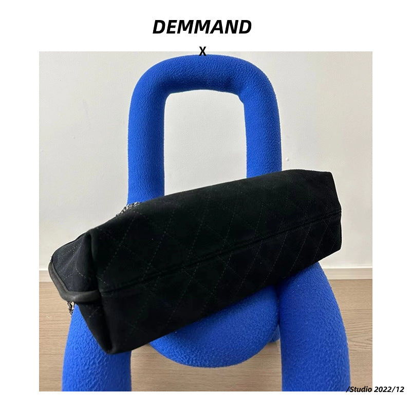 2023秋冬新款小香包复古磨砂皮大容量链条托特包单肩斜挎大包