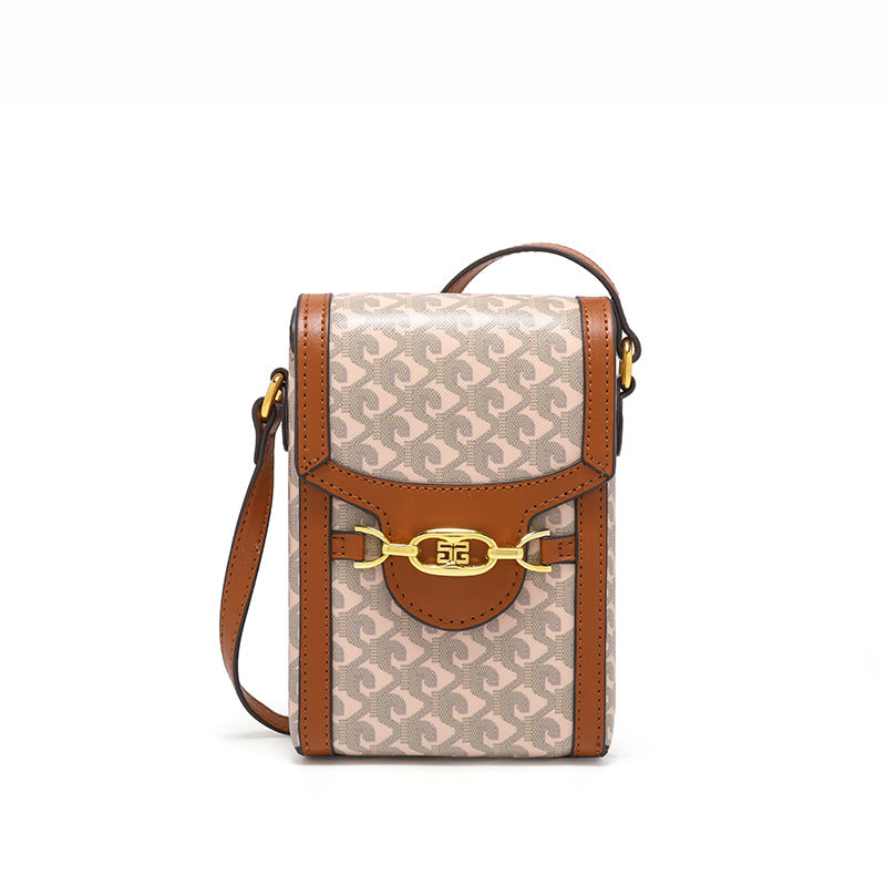 轻奢迷你手机包时尚休闲百搭竖款狗牙零钱包新款质感单肩斜跨女包