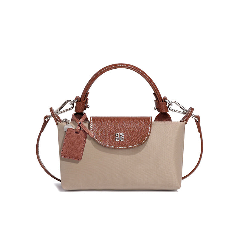 设计感女包百搭斜挎包小众迷你可爱饺子包时尚潮流拼色手提单肩包