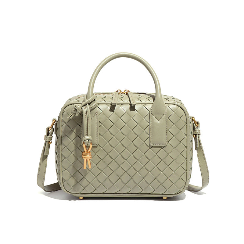 欧美大容量波士顿枕头包手工编织包时尚手提相机包潮流单肩斜挎包