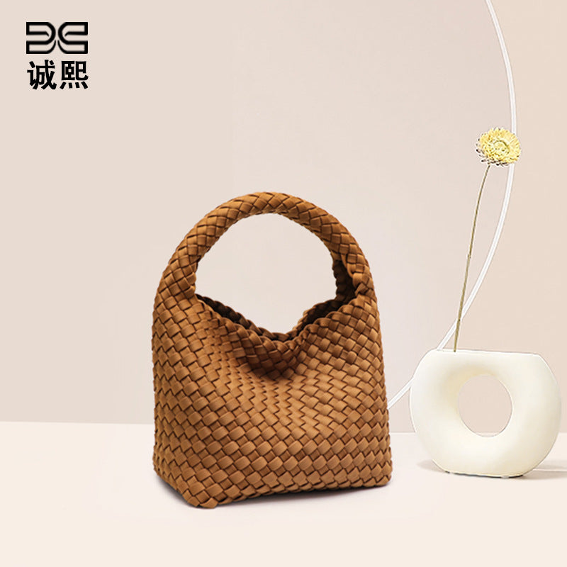 网红同款菜篮子手工编织包包复古手提子母袋时尚休闲单肩斜跨女包