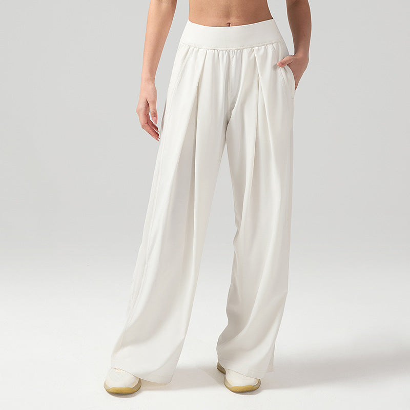 lulu防晒宽松运动裤女显瘦高腰健身长裤透气速干阔腿直筒裤30"