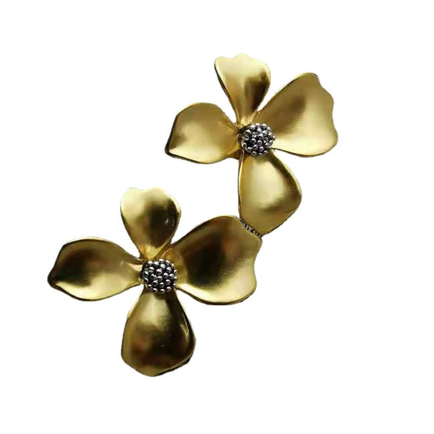 赛家2021新款花蕊耳环法式银针气质甜美ins风耳饰品花朵耳钉女