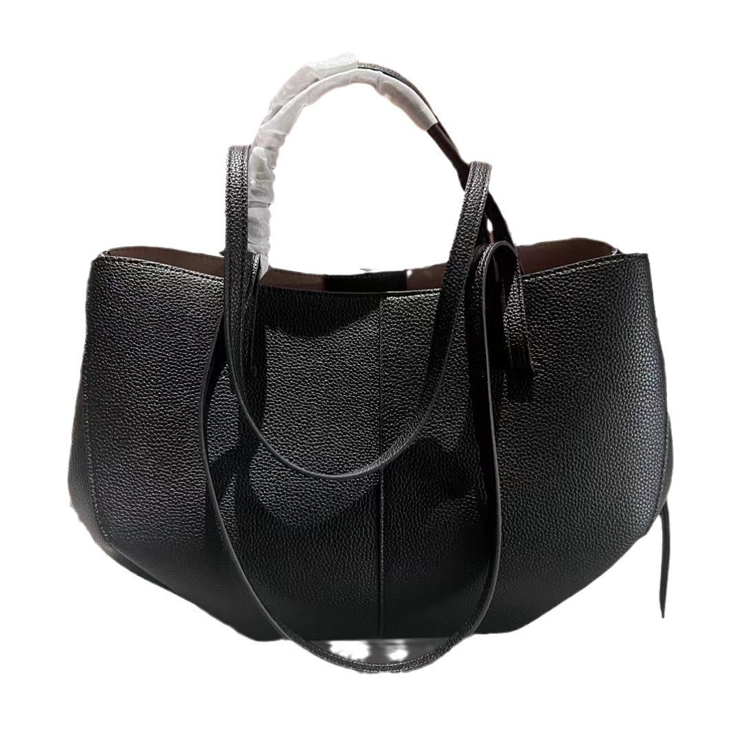 水桶包包女式2024新款斜挎包韩版时尚百搭简单软皮出门上班小拎包