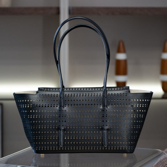 2025新款韩版时尚大容量镂空设计单肩子母包休闲百搭托特包包