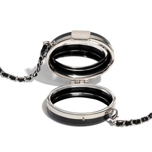 带镜子化妆盒口红包简约斜跨迷你小包个性链条百搭 ins少女唇膏盒