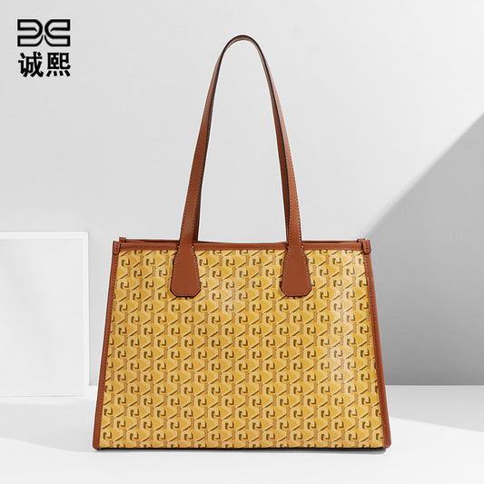 托特包大容量高级感小众时尚狗牙单肩女包新款简约洋气质感腋下包