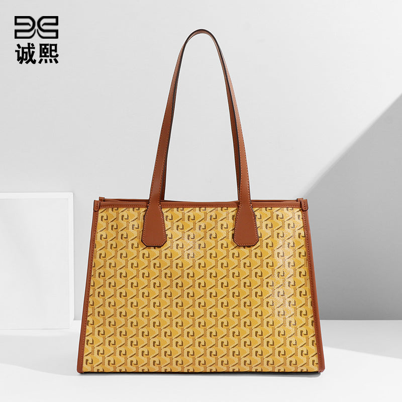 托特包大容量高级感小众时尚狗牙单肩女包新款简约洋气质感腋下包