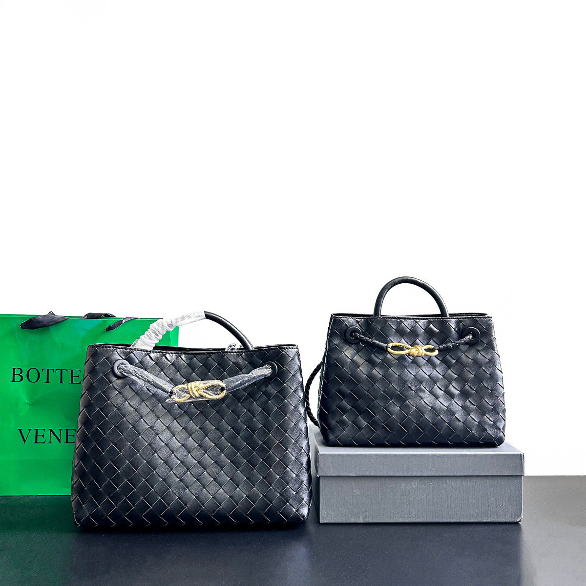 物著小众设计春季新款金属绳扣编织托特包单肩手提大容量复古女包