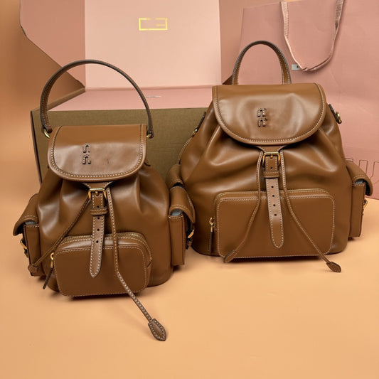 m缪家新款双肩包学院风复古背包日韩包包ins网红同款男女休闲帆布