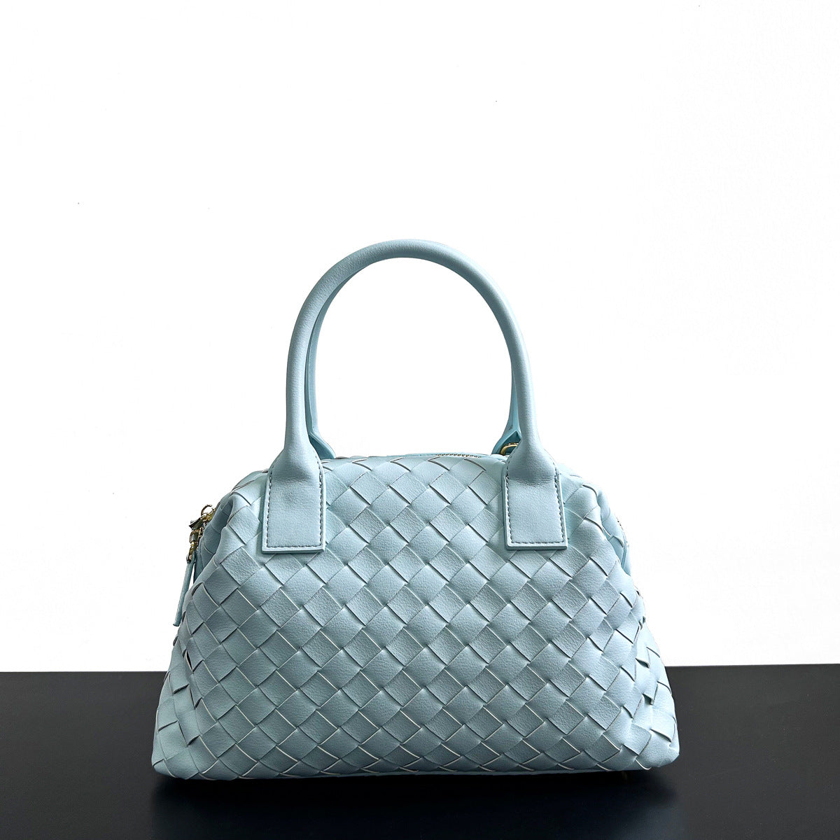 真皮编织女士手提包2023新款奢品时尚简约枕头包手提单肩斜挎女包