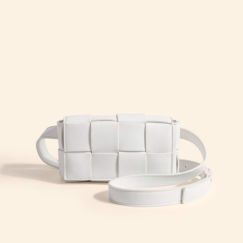 女包时尚百搭2023新款潮夏季休闲编织包运动单肩斜挎包真皮小方包