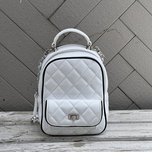 高级感小众菱格双肩包包女2025新款时尚百搭双肩书包单肩旅行包潮