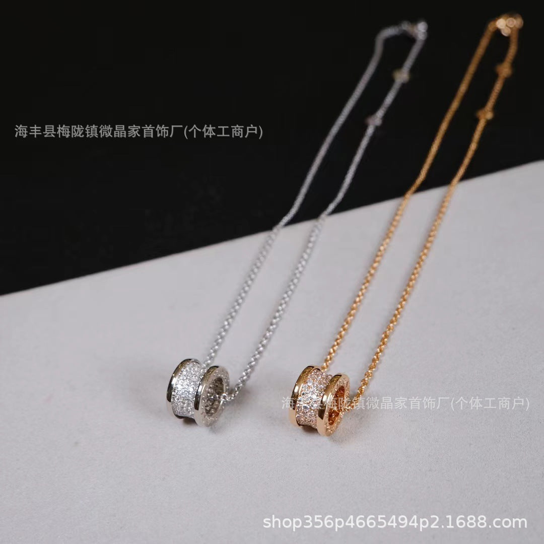 Bv高版本宝家满钻小蛮腰项链精工CNC版不掉色S925银镀18K厚金项链