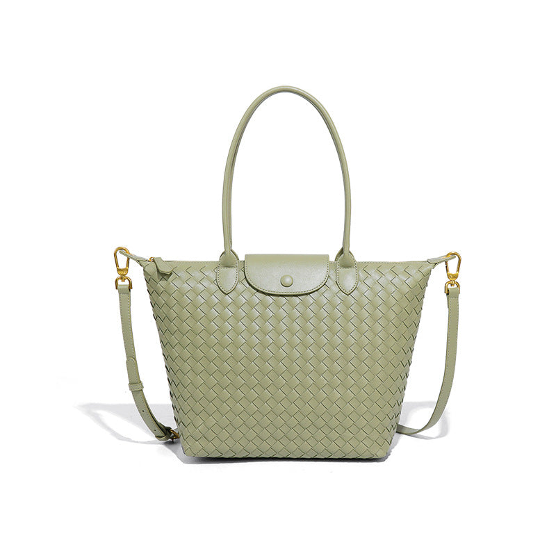 手工编织大号龙襄饺子包高级感气质手提女包百搭斜挎大容量单肩包