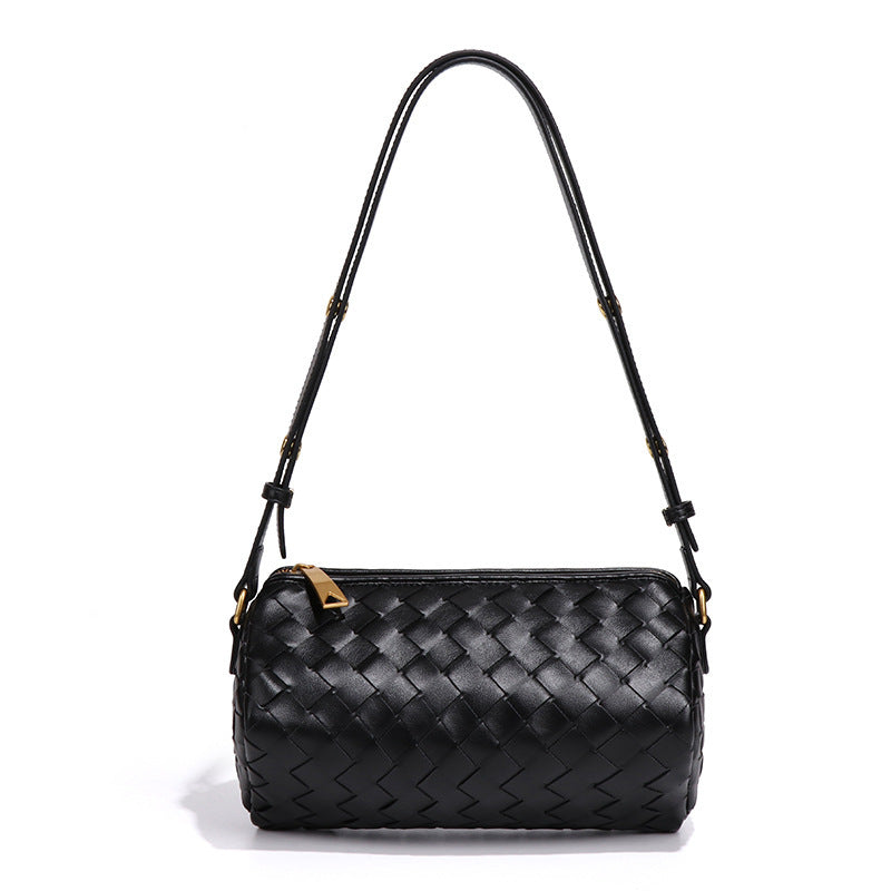 百搭韩版小众单肩腋下女包编织潮流复古手提相机包休闲斜挎笔筒包