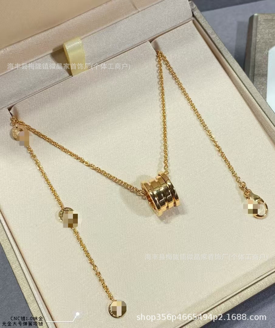 Bv高版本宝家小红人铆钉项链新款慈善款经典黑白陶瓷项链CNC精工