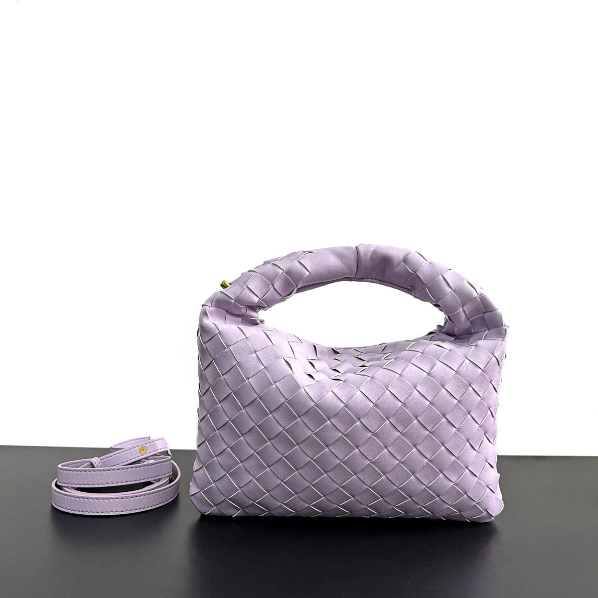 新款2023编织托特包秋冬大容量通勤包真牛皮单肩腋下包时尚手提包