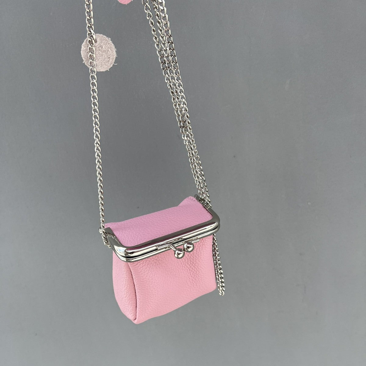 新款真皮迷你口红包ins风头层皮多功能口红盒便捷零钱硬币收纳包