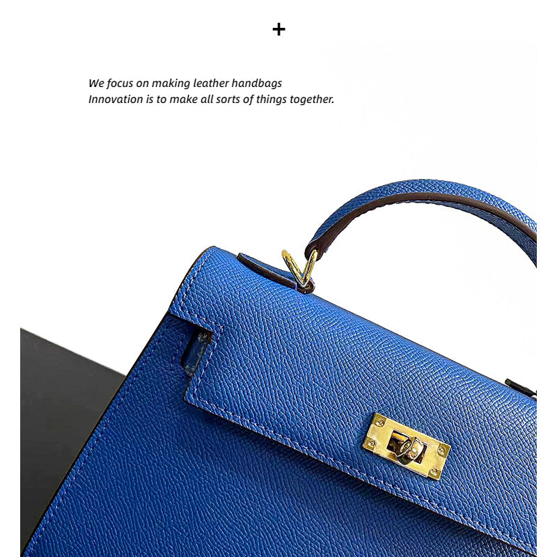 高级感2023新款二代凯莉包真皮女包手提包单肩斜挎潮爆头层