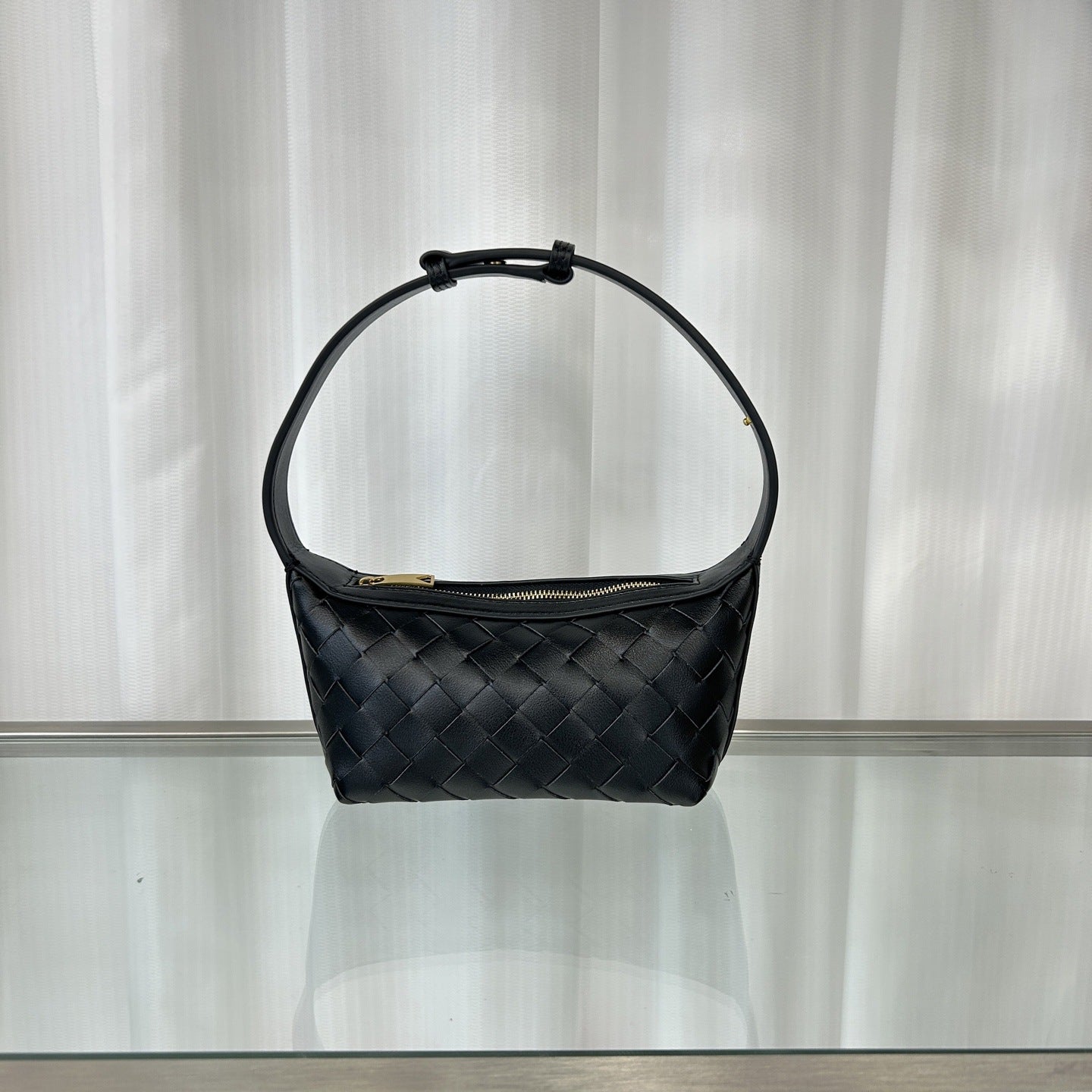 2025新款原厂女包 B家羊皮编织便当包手提饭盒包百搭单肩包腋下包