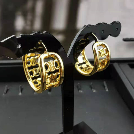 赛家新款凯旋门耳圈欧美手环复古vintage中古圈圈凯旋门耳环手镯