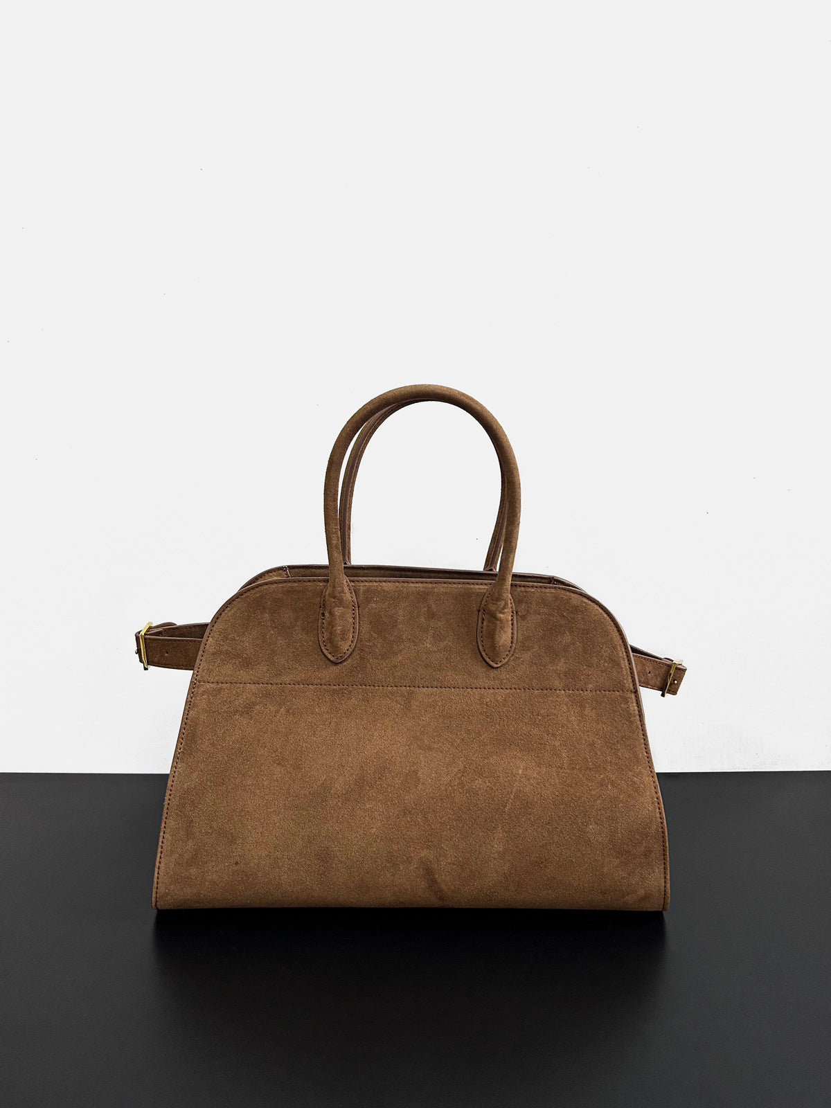 韩国小众董洁同款手提包绒面磨砂真皮托特包包女大容量复古通勤包