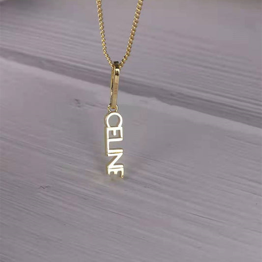 赛家2021新款字母项链女锁骨链精致感简约甜美气质CELI字母锁骨链