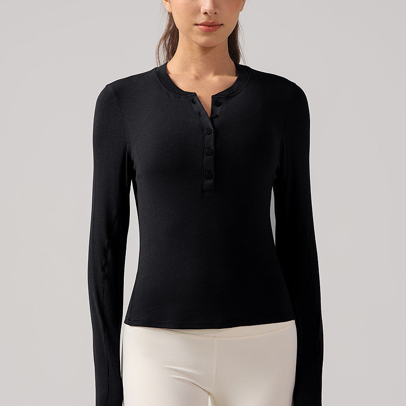 lulu瑜伽服长袖女透气速干抑菌修身t恤裸感亨利衫健身服运动上衣