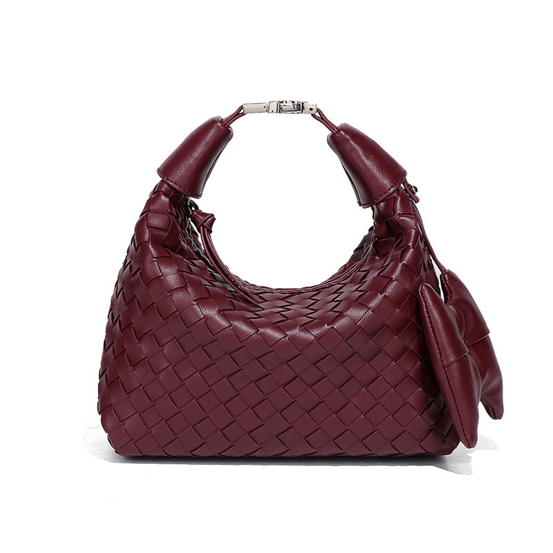 包包女2025新款手工编织包跨境手提饭盒包质感潮流休闲单肩斜跨包