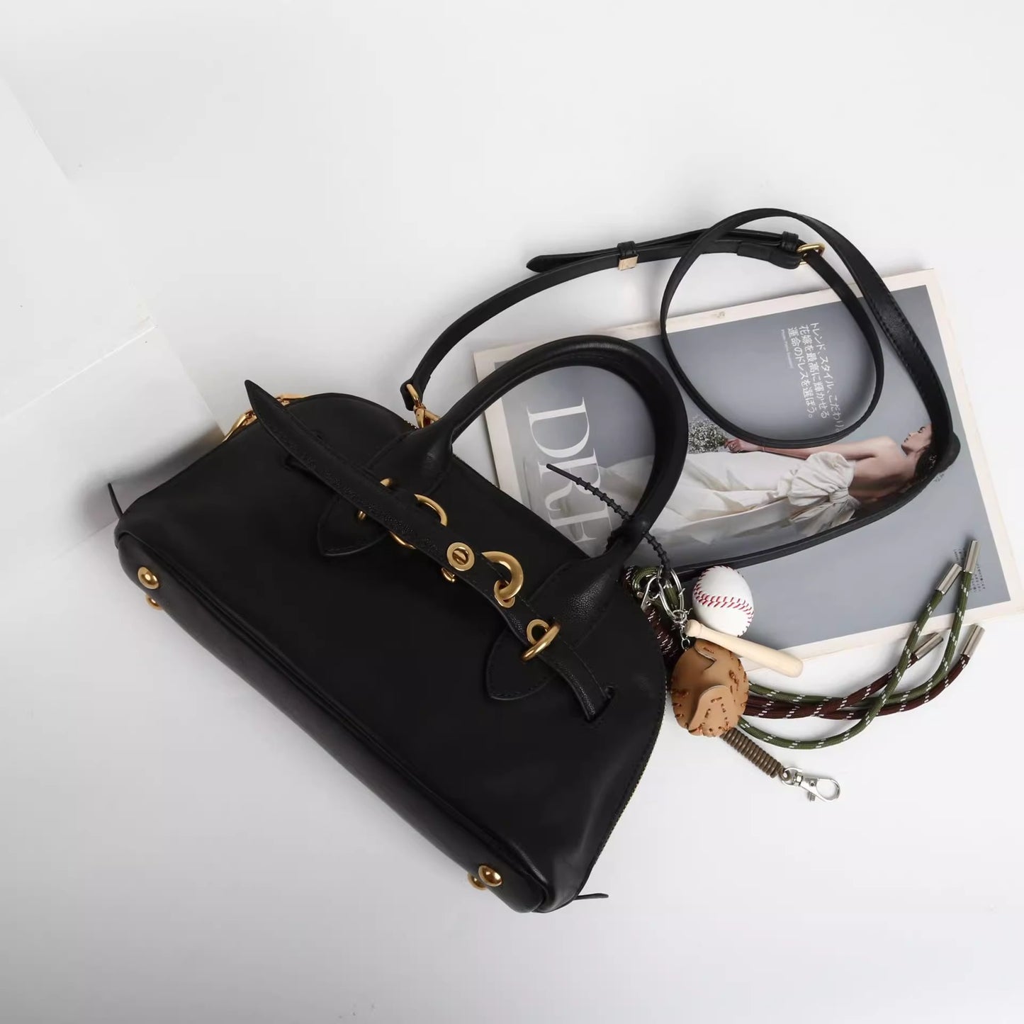 M家同款头层植鞣牛皮托特包小众设计高级感大容量贝壳腋下通勤包