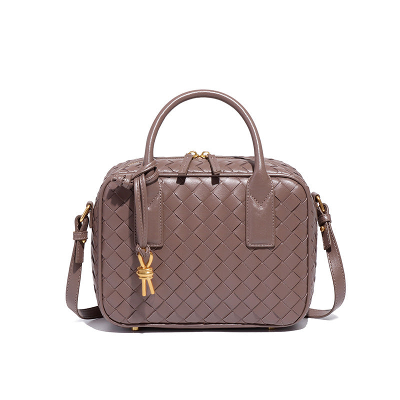 欧美大容量波士顿枕头包手工编织包时尚手提相机包潮流单肩斜挎包