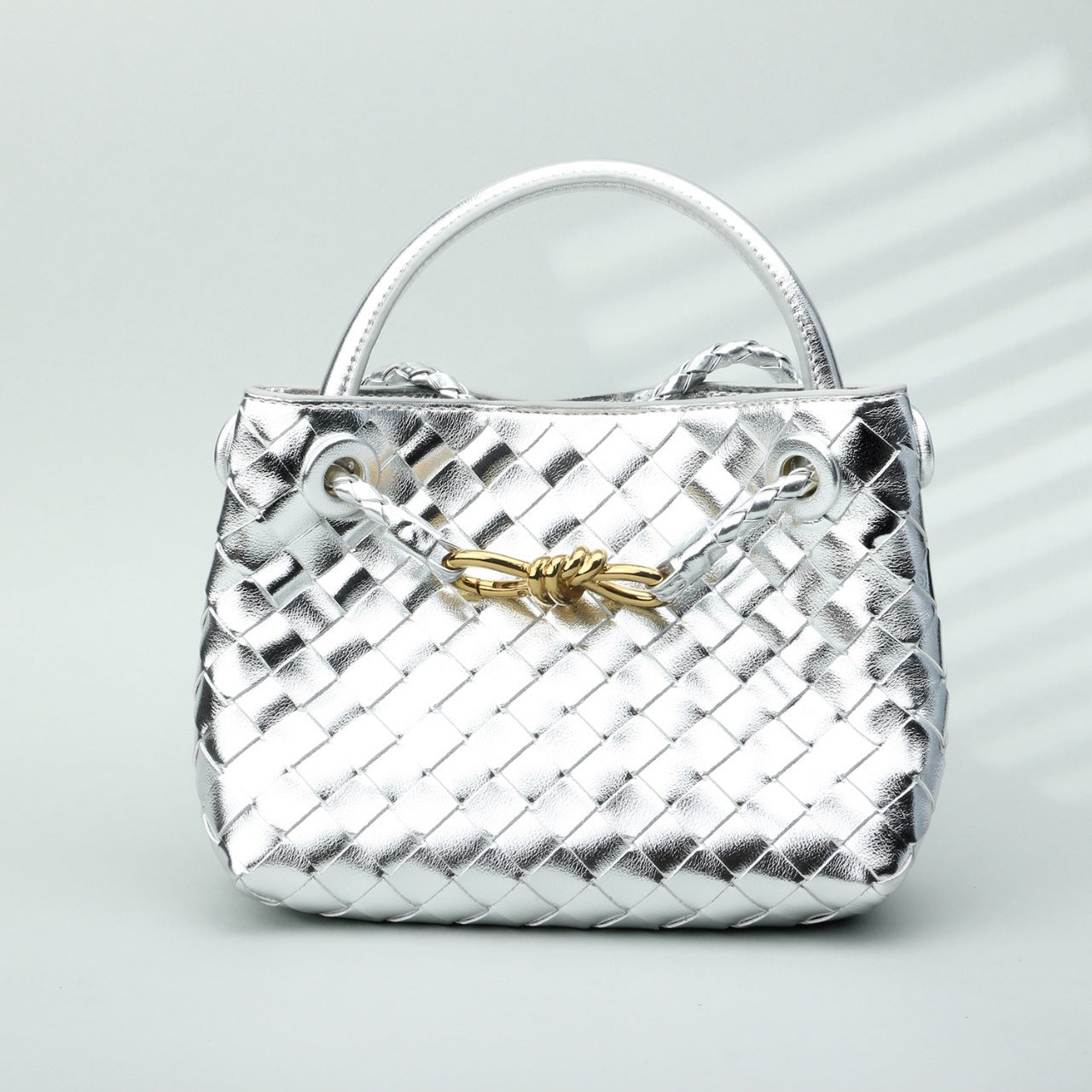 真皮手拎包外贸高级编织包跨境时尚羊皮手提包大容量单肩斜跨包女