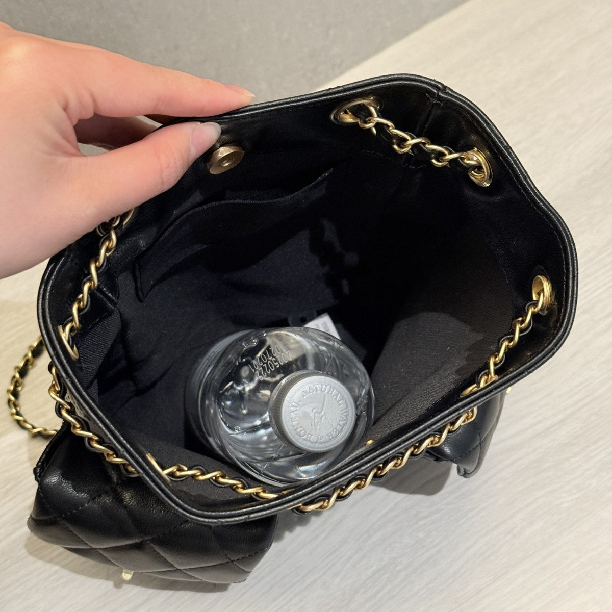 复古双肩包包2025新款抽带菱格手提包小书包女包单肩包包