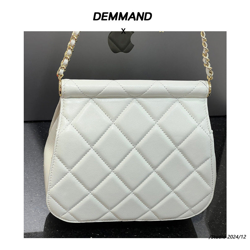 小香风链条包女2024新款时尚高级感小众菱格单肩包夏季斜挎小包女