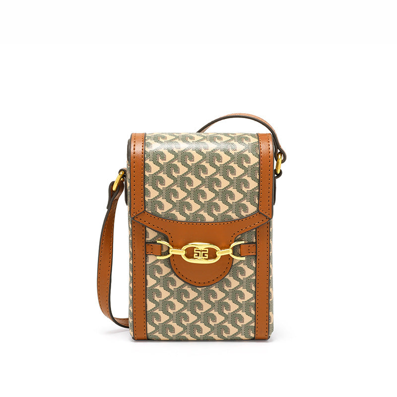 轻奢迷你手机包时尚休闲百搭竖款狗牙零钱包新款质感单肩斜跨女包