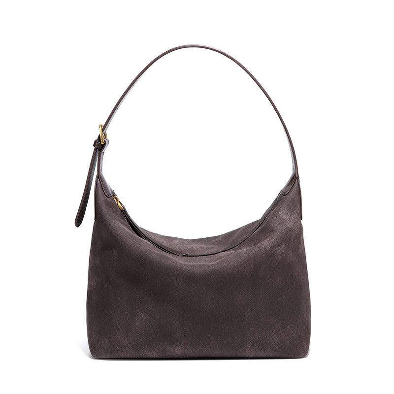 工厂定制贴标磨砂高级感单肩腋下女包休闲大容量饭盒包复古手提包