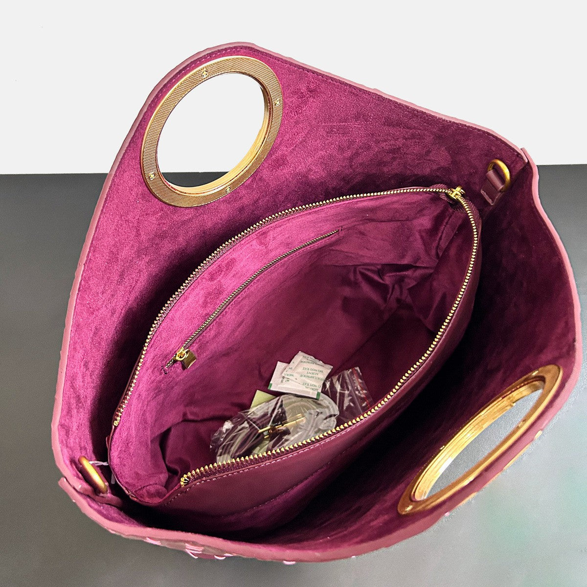 圆环手提包高级感菜篮子水桶包新款牛皮时尚通勤托特包斜挎肩包包